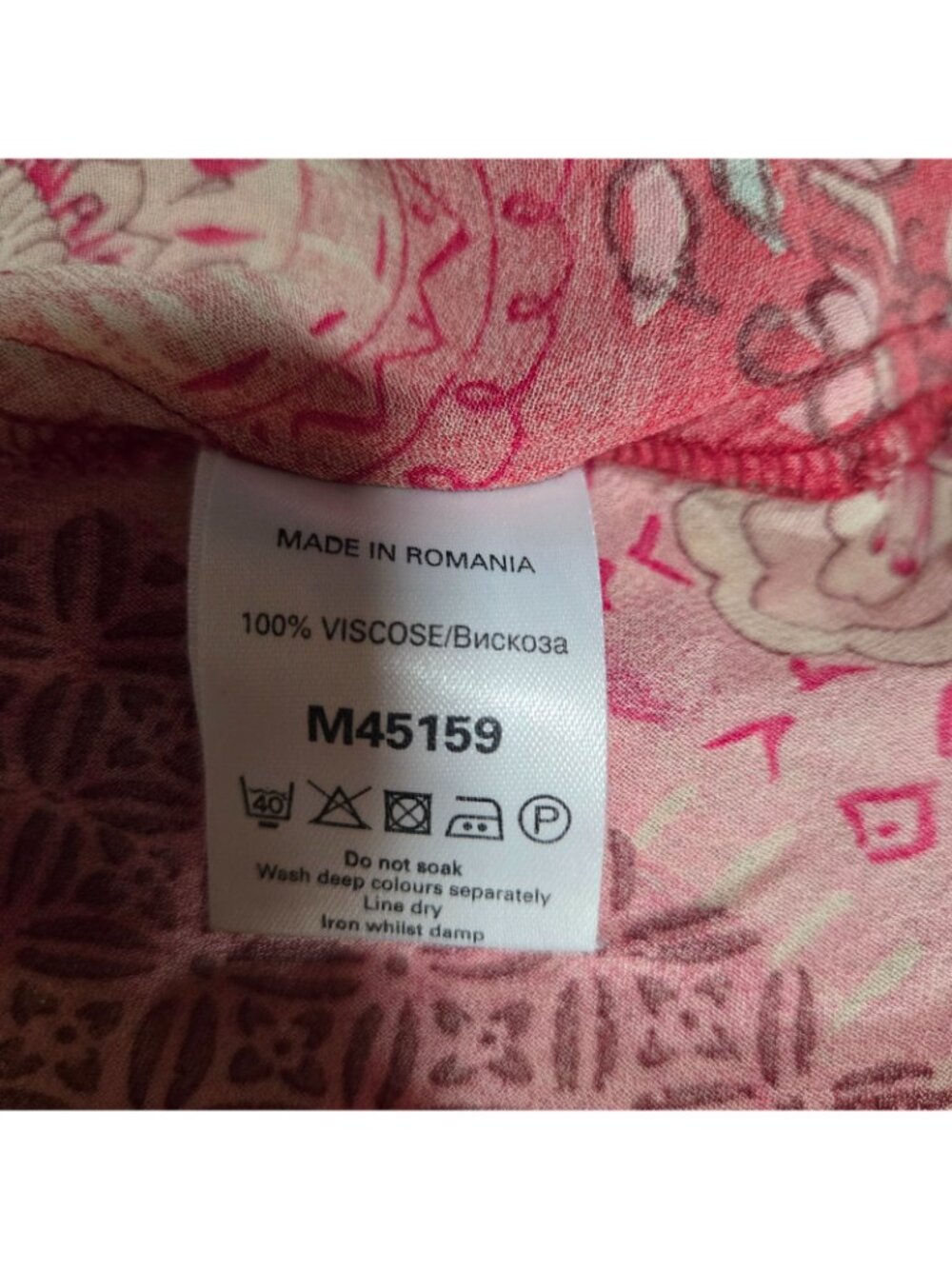 Y2K Next Tie Front Chiffon Top Pink Blue Ruffled Size S Euro Summer Boho Fairy - Picture 15 of 15